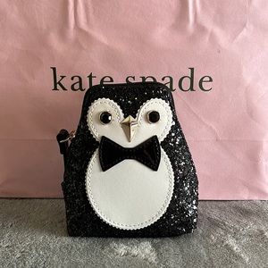 Kate spade Clifton lane coin purse black sequins penguin BRAND NEW W TAGS!!